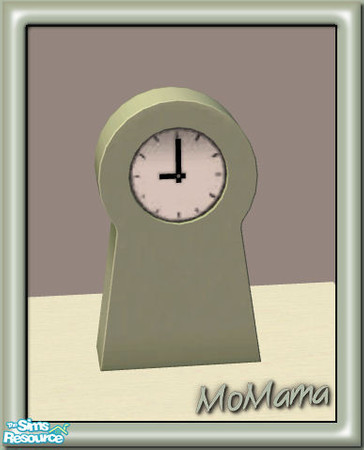Sims 2 — NK Ikea PS Clocks Recolorable - Drab Green by MoMama — A simple and stylish clock in Drab Green. Great for