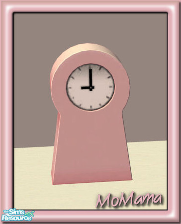 Sims 2 — NK Ikea PS Clocks Recolorable - Dusty Pink by MoMama — A simple and stylish clock in Dusty Pink. Great for