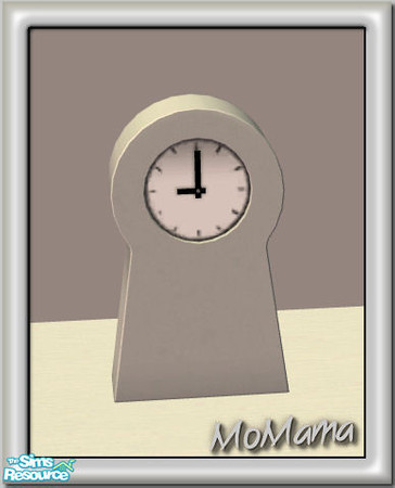 Sims 2 — NK Ikea PS Clocks Recolorable - Light Grey by MoMama — A simple and stylish clock in Light Grey. Great for