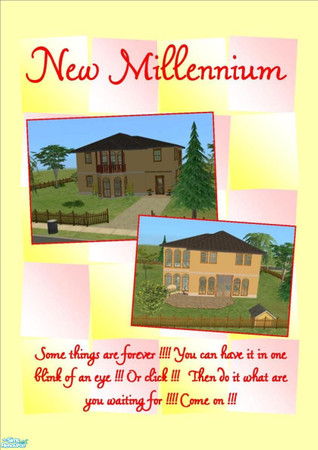Sims 2 — New Millennium by Dragana021 — 1st floor:entrance,big living room,kitchen with dining area 2nd floor:master