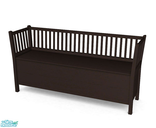 Sims 2 — Olivier - Black Bench Recolor by Murano — Black recolor of the Olivier bench. Recolors also the Olivier seat.