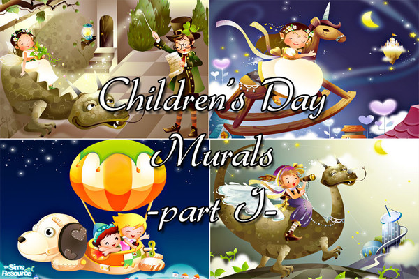 Sims 2 — Children\'s Day 2009 - Murals - part I by Elena. — Give your children a room makeover on their special day! 
