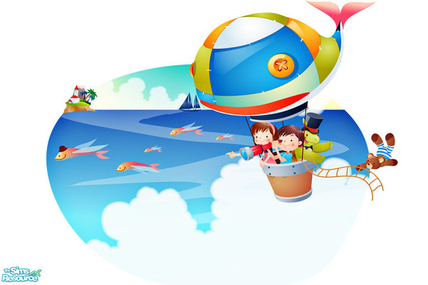Sims 2 — Children\'s Day 2009 - Mural VI by Elena. — Enjoy!