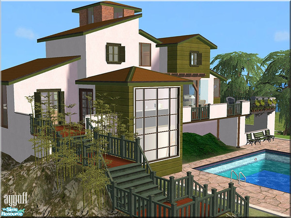 Sims 2 — Breeze of Summer *Furnished Version* by ayyuff — 3x3(medium lot)_Fully tested in game and with Clean Installer.