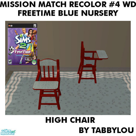 Sims 2 — TL - MM FTBlue HighChair Recolor04Wd by TabbyLou — Recolor of FreeTime Classic High Society High Chair with