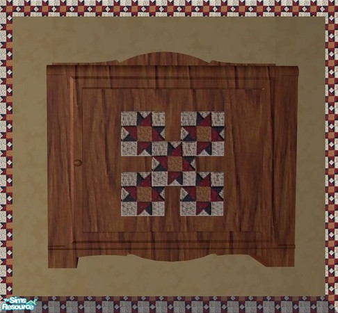 Sims 2 — TC- 41 Country Kitchen Blue Flower RC- Upper Cabinet 2 by mom_of2boyz — A recolor of Marilus\' Blue Flowered