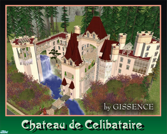 Sims 2 — Chateau de Celibataire by gissence — The bachelor king\'s castle. Besides the modest royal quarters &