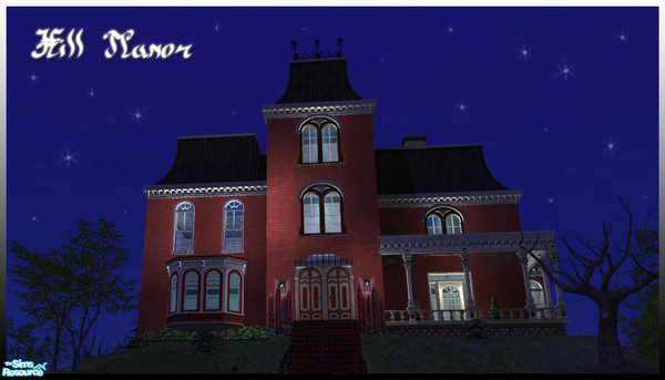 Sims 2 — Hill Manor by billygirl — It looks creepy, but it doesn\'t have to be. Set on a hilltop, this victorian lady has