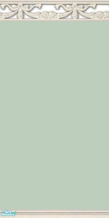 Sims 2 — NK PI Ribbon Shadow - Sea Green by MoMama — Sea Green paint is topped by a shadow molding of celebratory ribbons