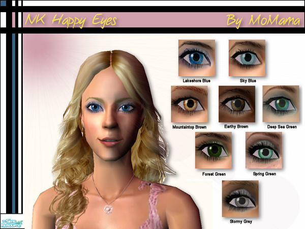 Sims 2 — NK Happy Eyes by MoMama — A set of eyes for your Happy Sims. These eyes have a bit more depth to them.