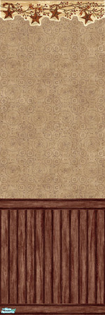 Sims 2 — Laura Simly Designs Neutral Interior - Punched Tin by debs913 — Reddish tone punched tin wall with distressed