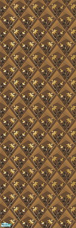 Sims 2 — Laura Simly Designs Neutral Interior - Toasty Diamond Wall by debs913 — Toasty brown diamonds with stylized