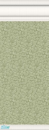 Sims 2 — Victorian Silk Wallpaper - Set I - Birds Of A Feather - Moss by HollyChappell — Stunning vintage Victorian silk