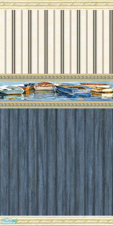 Sims 2 — Nautical Wall and Floor Set - Nautical Wall 6 by Gumby_Girl — Set of 10 wallpapers in a nautical theme. Blue