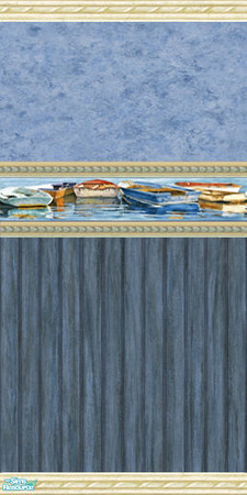 Sims 2 — Nautical Wall and Floor Set - Nautical Wall 8 by Gumby_Girl — Set of 10 wallpapers in a nautical theme. Blue