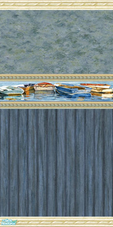 Sims 2 — Nautical Wall and Floor Set - Nautical Wall 7 by Gumby_Girl — Set of 10 wallpapers in a nautical theme. Blue