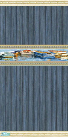 Sims 2 — Nautical Wall and Floor Set - Nautical Wall 2 by Gumby_Girl — Set of 10 wallpapers in a nautical theme. Blue