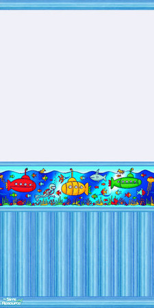 Sims 2 — Under the Sea Wall and Floor Set - Under The Sea Wall 4 by Gumby_Girl — Set of 5 walls and 3 floors in an under
