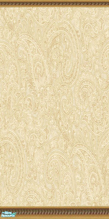 Sims 2 — Paisley Wall Set - Paisley Wall 4 by Gumby_Girl — Set of 5 Paisley patterned wallpaper. Cream, brown, red, gold
