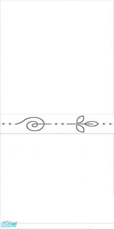 Sims 2 — Flower White & Silver  by miffy — A simple white tiled walls and floor with curled flower. Catalog: tile