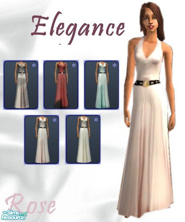 Sims 2 — Sheer Elegance - Rose by MaskedRaider — Set the style standard with this stunning silk gown in a pale rose