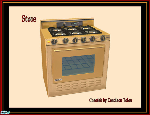 Sims 2 — Asian Kitchen - Stove by Cerulean Talon — Then this gold stove is just what your Sims need.