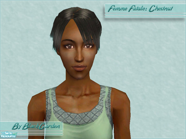 Sims 2 — Femme Fatale - Chestnut by BlackGarden — Chestnut lip colour, part of a natural palette of lip colours for the