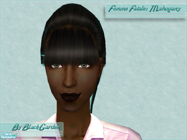 Sims 2 — Femme Fatale - Mahogany by BlackGarden — Mahogany lip colour, part of a natural palette of lip colours for the