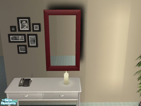 Sims 2 — Tigra Mirror - Red by sailfindragon — Tigra Living Collection Mirror - Red.