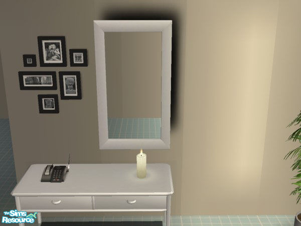 Sims 2 — Tigra Mirror - White MESH by sailfindragon — Tigra Living Collection Mirror - White.