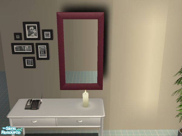 Sims 2 — Tigra Mirror - Magenta by sailfindragon — Tigra Living Collection Mirror - Magenta. 