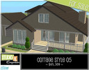 Sims 2 — Studio K Cottage Style 05 by StudioKhagerks — Features include 3 bedrooms (2 on main floor, Master on 2nd