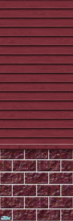 Sims 2 — Studio K Subtle Wood & Dark Block - Burgundy by StudioKhagerks — 