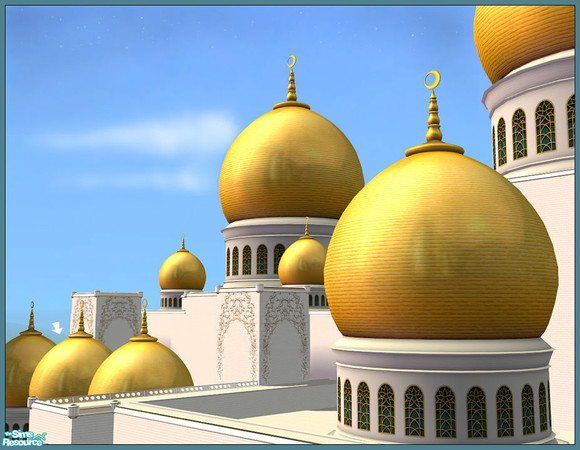 Sims 2 — Mosque Dome #1 - rec2 (golden) by senemm — A set of 5 different sized glistening domes inspired by Abu Dhabi\'s