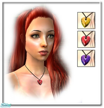 Sims 2 — Love Necklaces <3 by dealer_day — Three necklaces with colorful jewels. :)