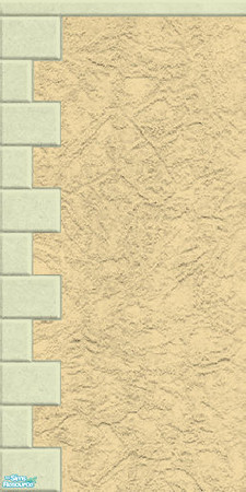 Sims 2 — Fruit Inspired Stucco Walls By Simpleton-Melon by Miss_Simpleton — Part of the Fruit Inspired Stucco Set, Melon.