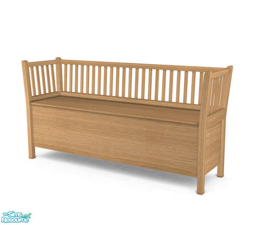 Sims 2 — Olivier - Wooden Bench Recolor by Murano — Wooden recolor of the Olivier bench. Recolors also the Olivier seat.