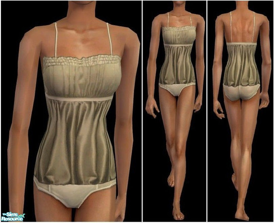 Sims 2 — JPtfundies6 - green by juttaponath — Girly undies for teens. No mesh or expansion pack required.