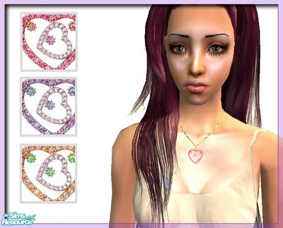 Sims 2 — Diamond Hearts by dealer_day — Diamond Necklaces/3 colors