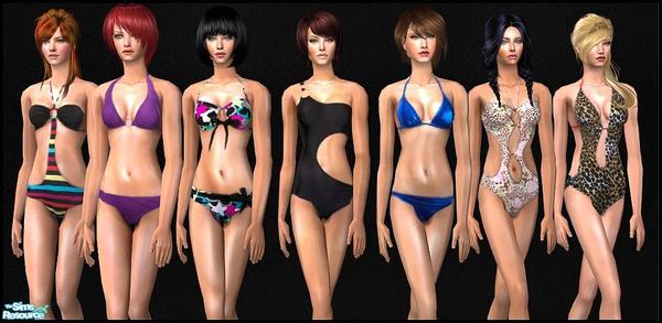 Sims 2 —  by cippa1982 — 7 swimsuits for your female adult sims! No mesh Required! Happy Simming!