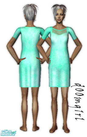Sims 2 — Nighties 4 Gran - Collection - Teal by d00mg1rl — Re-worked nighties for your Sims in Teal.
