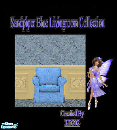 Sims 2 — Sandpiper Blue Livingroom Chair Collection  by LD202 — There are 9 items to this collection. This is recolor of