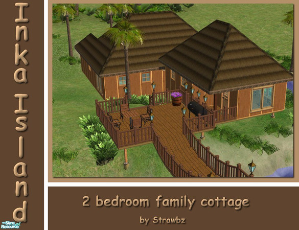 Sims 2 — Inka Island 2 bedroom by Strawbz — Years after being shipwrecked on a deserted island the survivors have settled