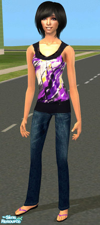 Sims 2 — Purple Outfit by da_sweet_alex — Everyday Outfit for Adults ^^ Needs mesh from modish kitten : AFBodyPegFlats