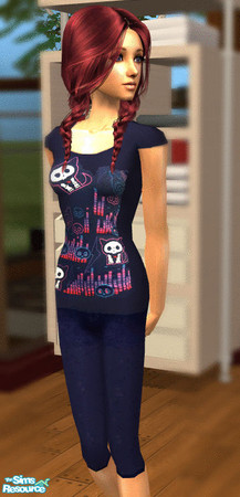 Sims 2 — Skelanimal Outfit 2 by da_sweet_alex — Everyday Outfit for Female Teens^^ No mesh required ;)