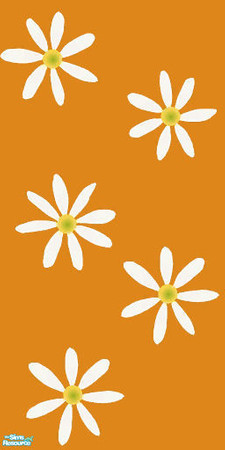 Sims 2 — Flower Power Wall Pt 2 - Tangerine by PenelopeT — Colorful walls and floors...part 2. Enjoy!