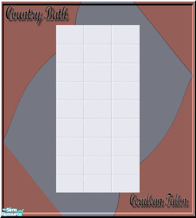 Sims 2 — Country Bath - White Tiles - Wall by Cerulean Talon — Simplicity with lots of character help this tiled wall to
