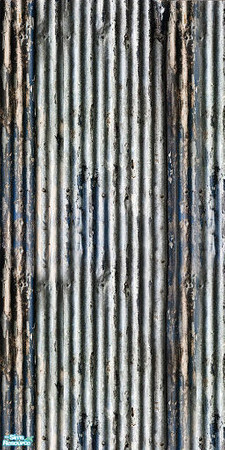 Sims 2 — Retro Metal Walls - 2 by agaliha5 — This set has 6 walls that are rustic old metal. These walls would work great