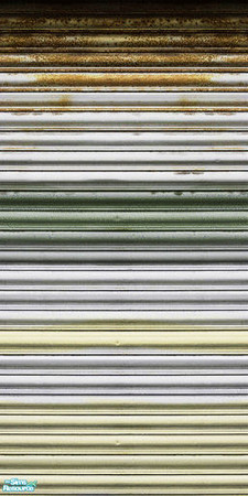 Sims 2 — Retro Metal Walls - 5 by agaliha5 — This set has 6 walls that are rustic old metal. These walls would work great