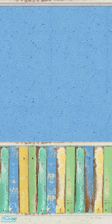 Sims 2 — Beach Bungalow Walls Set 1 - 4 by agaliha5 — A set of 7 walls that have recycled painted wood and textured paint